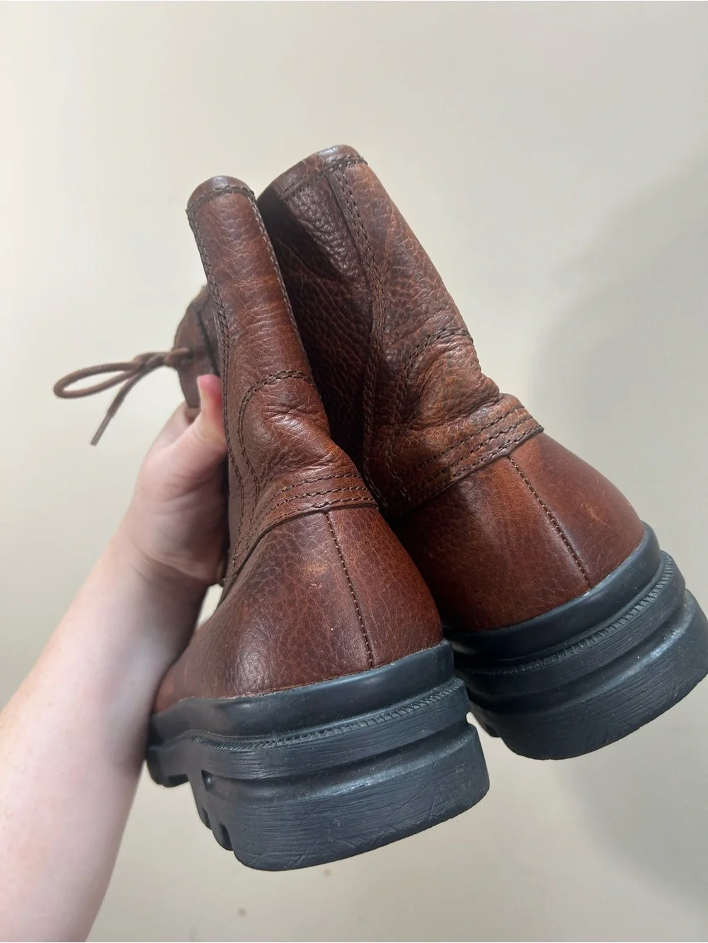 Polo Ralph Lauren Udel Men's Duck Boots Dark Brown Leather Boots Size 12D